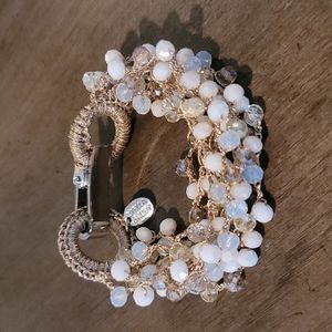 Glass Beaded Crochet Bracelet